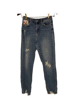 Judy Blue Queen of Hearts Distressed High Rise Boyfriend Jeans Sz 5/27
